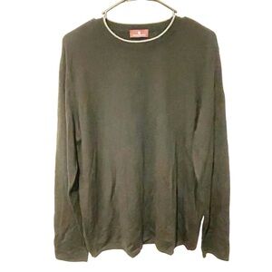 Bruno Magli Size Large Black Merino Wool‎ Long Sleeve Crewneck Sweater